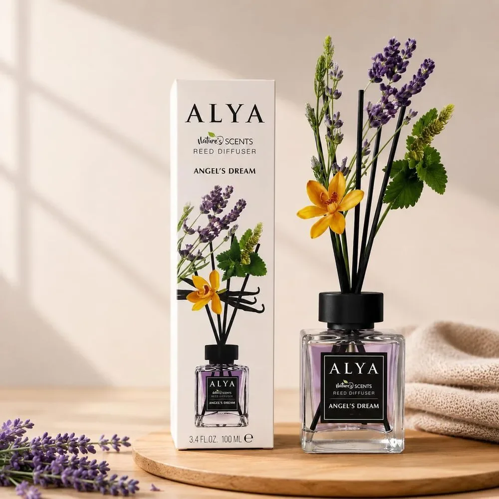 Alya Reed Diffuser Angel’s Dream Nature’s Scents 3.4 Fl. Oz . 100 Ml
